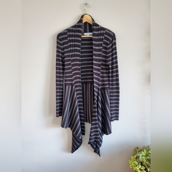 jessica black and grey ribbed cardigan. womens small (6-8) EUC - Picture 8 of 8